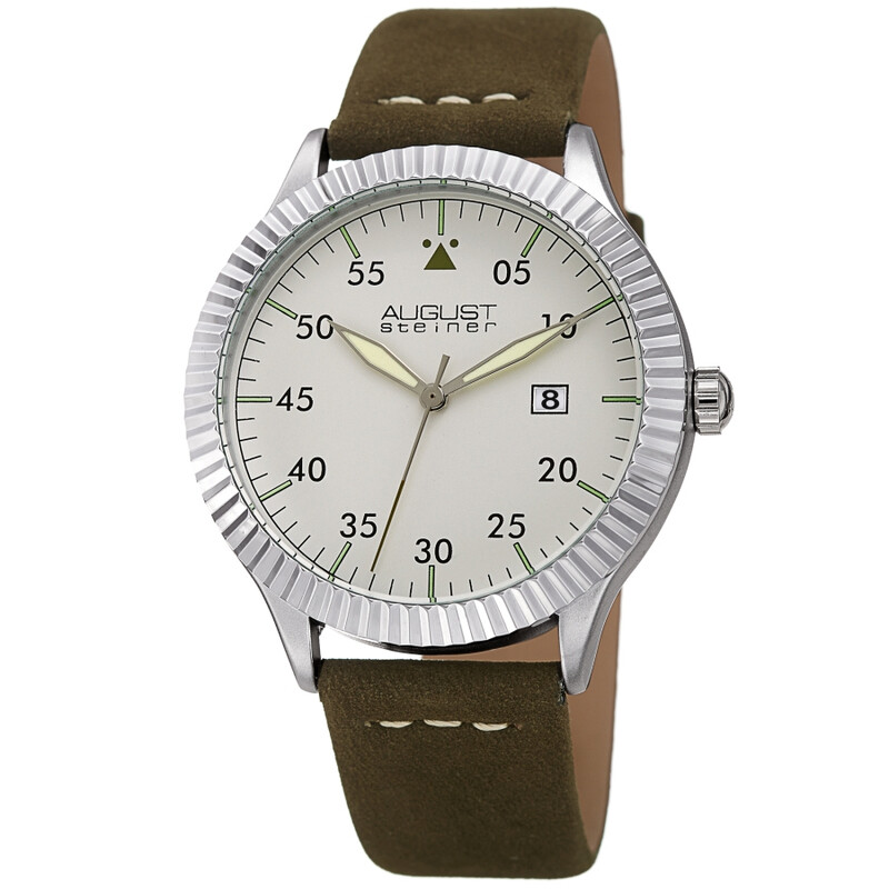 August Steiner Quartz Silver Dial Men display picture 3
