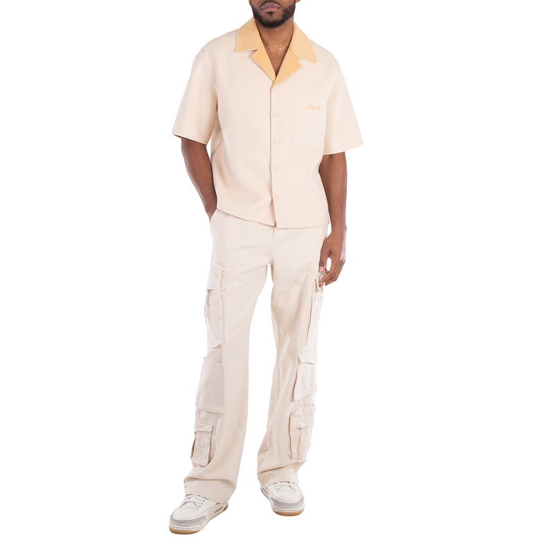 Axel Arigato Double-Faced Wool-Blend Holiday Shirt, Size Small