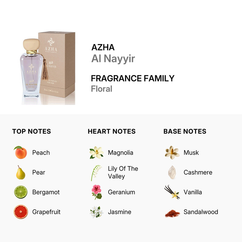 Azha Ladies Al Nayyir EDP Spray 3.3 oz Fragrances 6629021040570
