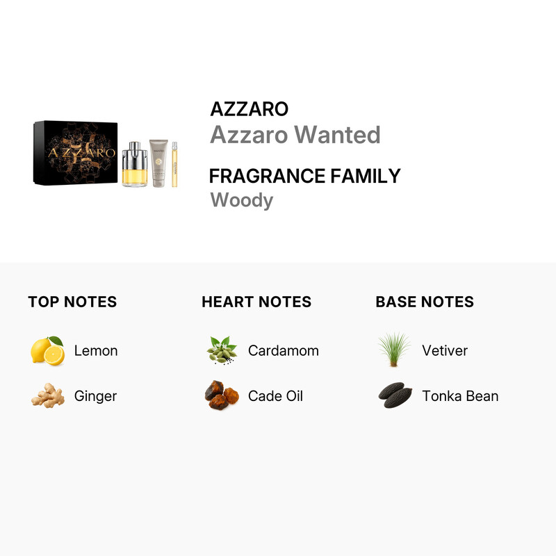 Azzaro Men's Azzaro Wanted Gift Set Fragrances 3614274101454