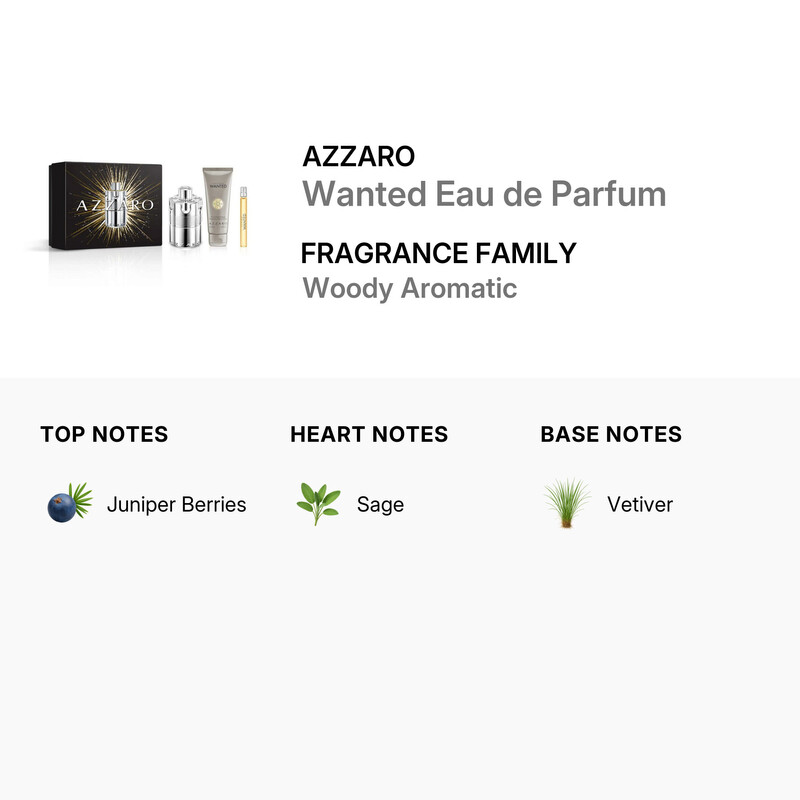 Azzaro Men's Wanted Eau de Parfum Gift Set Fragrances
