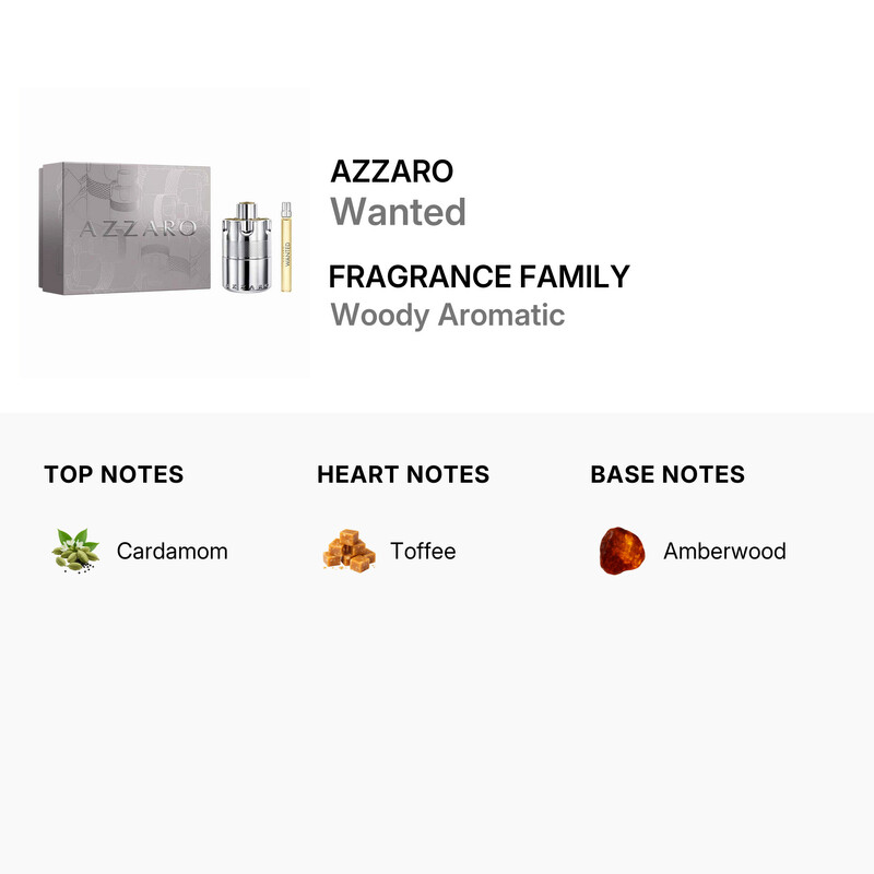 Azzaro Men's Wanted Gift Set Fragrances 3614273957380 - Fragrances