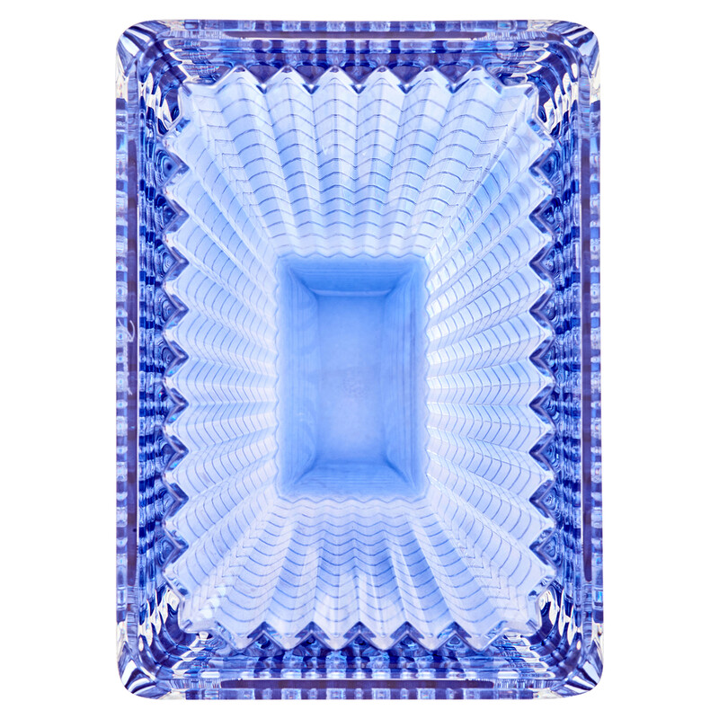 Baccarat Crystal Rectangular Eye Vase - Blue 2811104 736415955900