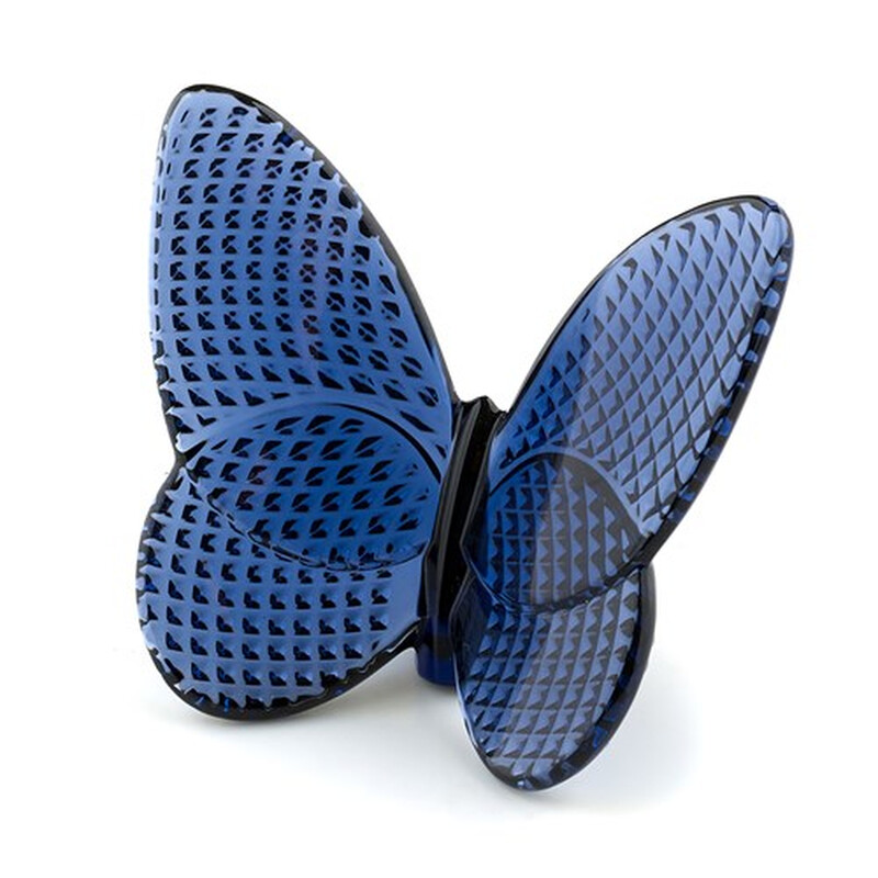 Baccarat Midnight Blue Lucky Butterfly Crystal Figurine 2814726