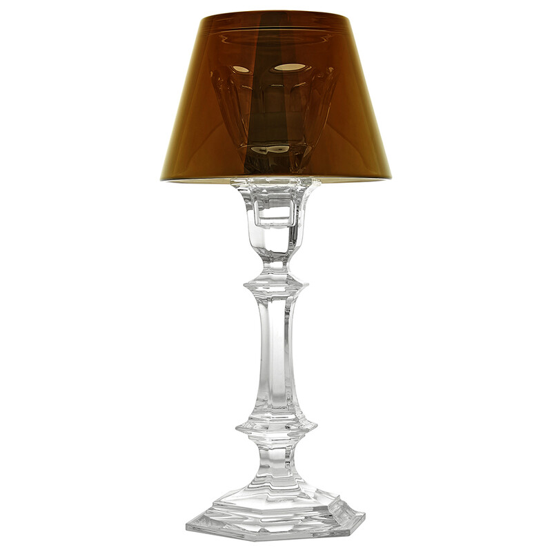 Baccarat Our Fire Candleholder with Gold Shade by Philippe Starck