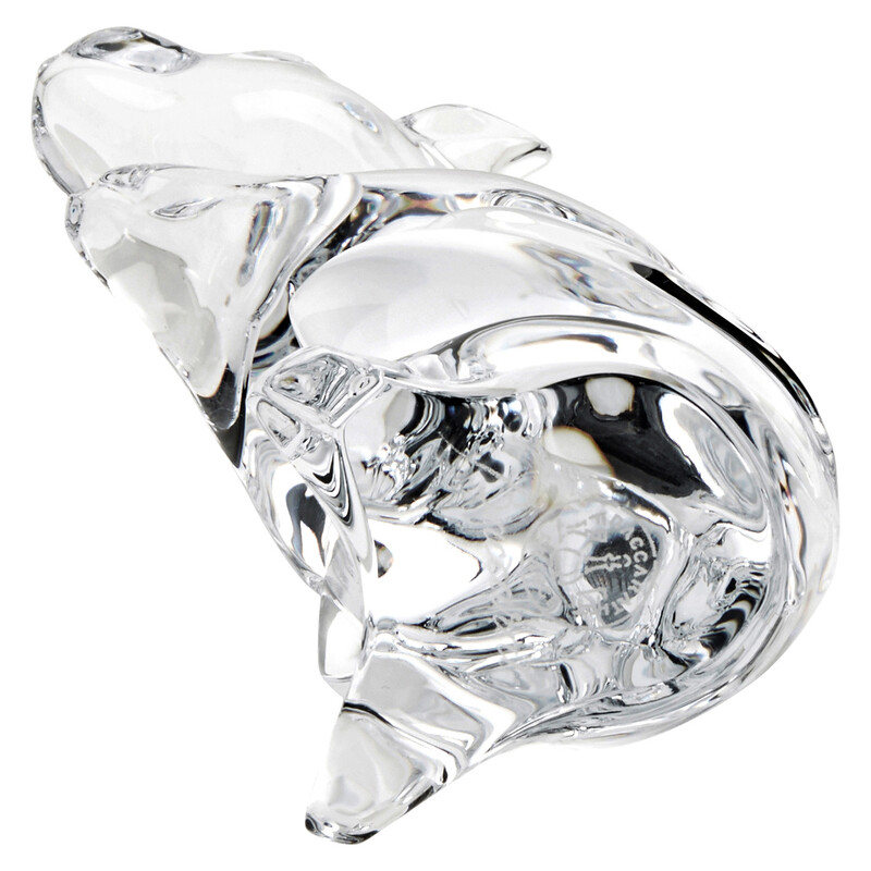 Baccarat　熊 希少なバカラ黒クリスタル熊ジョルジュシュヴァリエ作品