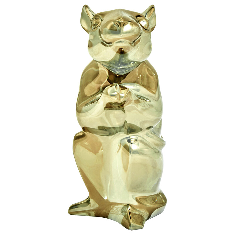 Baccarat Crystal Zodiaque Mouse 2020 Figurine in Goldtone 2813062