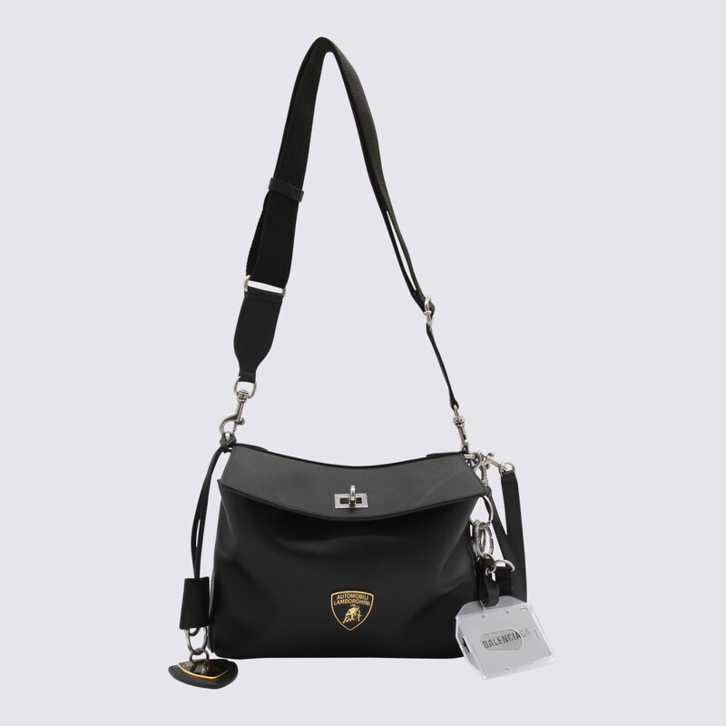 Balenciaga Black Leather Lamborghini Rodeo Shoulder Bag