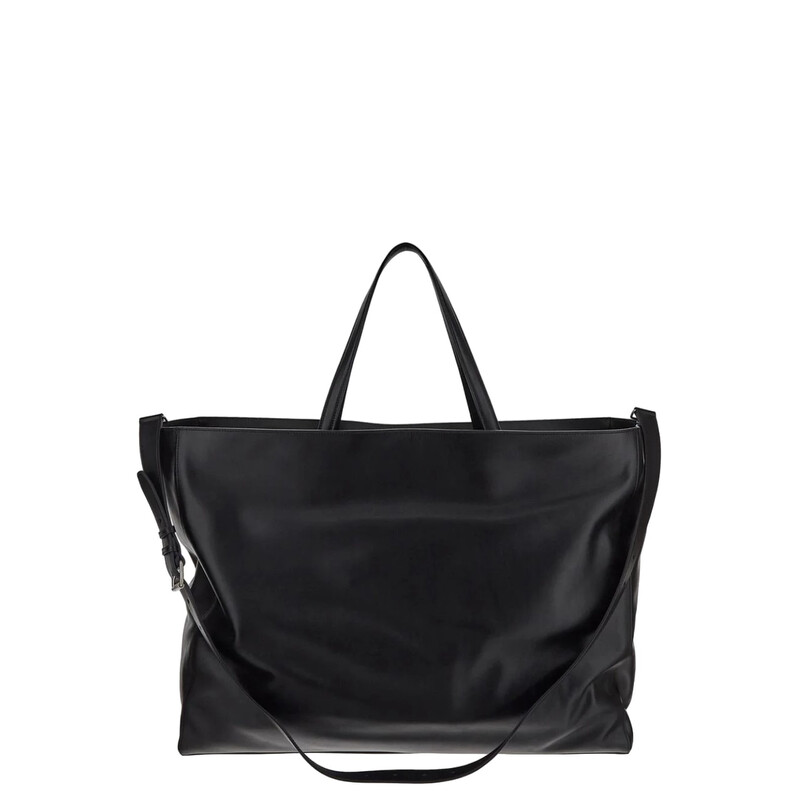 Balenciaga Black Leather XL Passenger Carry All Tote Bag 764997