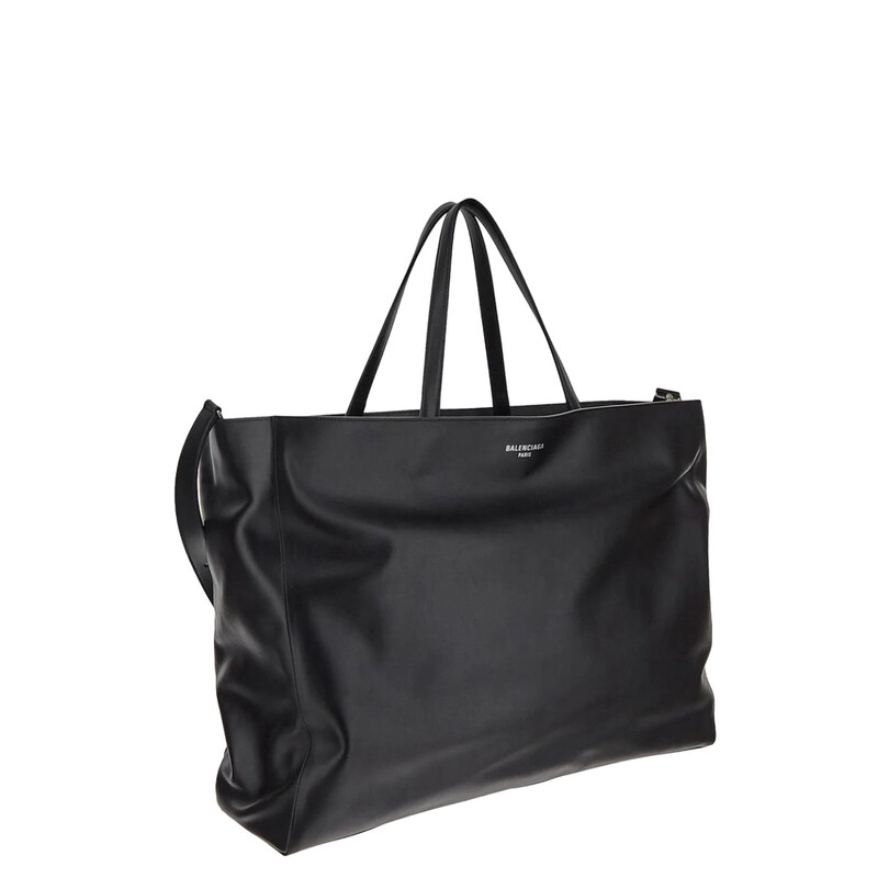 Balenciaga europal! エコバッグ 黒 Balenciaga Black Leather XL Passenger Carry All Tote Bag 764997