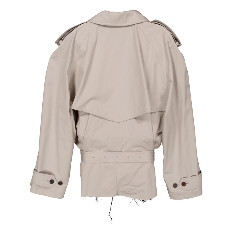 Balenciaga Classic Fit Cropped Trench Coat, Brand Size 2 (Medium