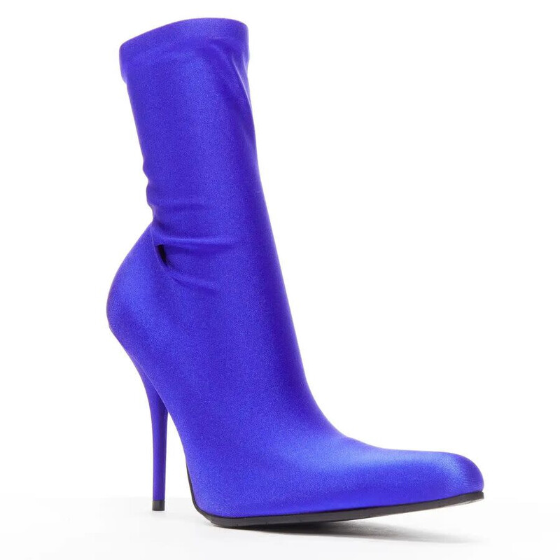 Balenciaga Denma Shiny Sock Booties 'Royal Blue' 636741W04Z05666