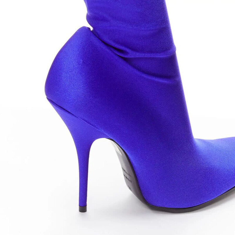 Balenciaga Denma Shiny Sock Booties 'Royal Blue' 636741W04Z05666
