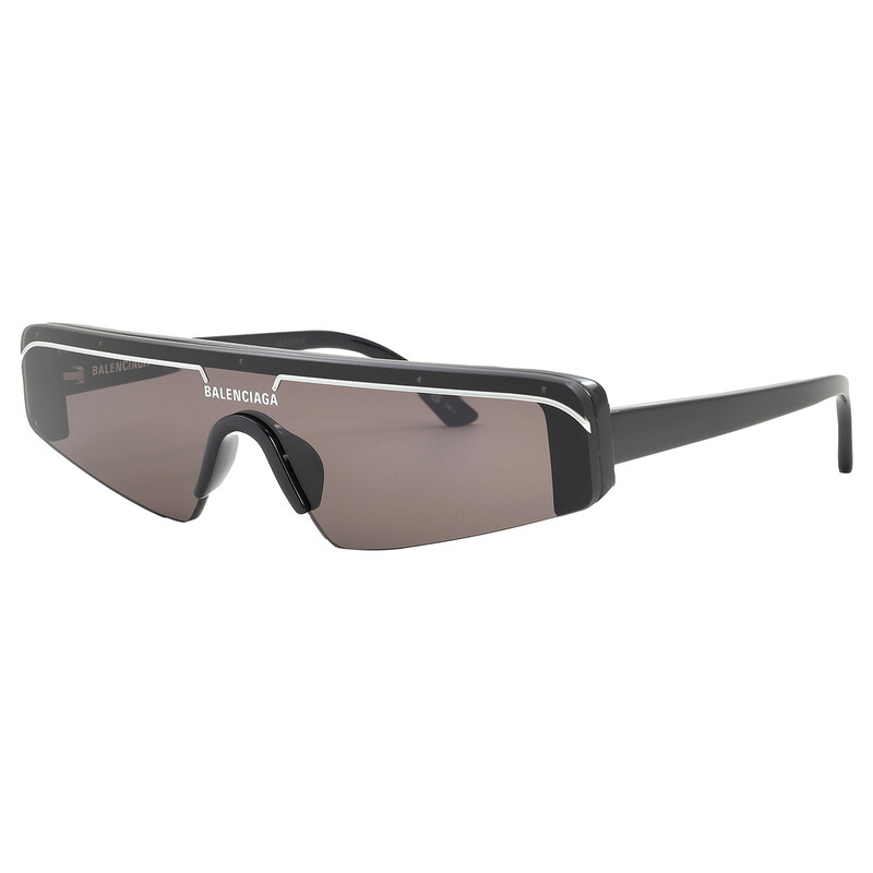 Balenciaga Gray Shield Unisex Sunglasses BB0003S 001 99  display picture 1