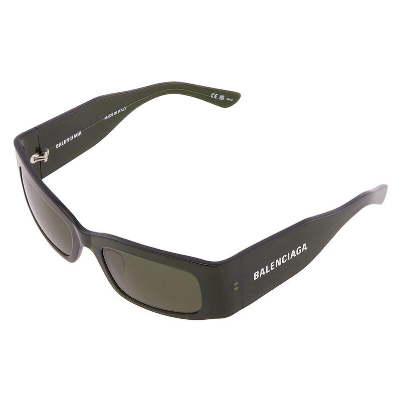 Balenciaga Green Rectangular Unisex Sunglasses BB0328S 006 56
