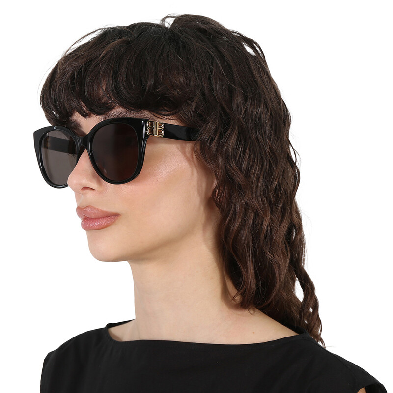 Balenciaga Grey Cat Eye Ladies Sunglasses BB0103SA 001 57 Balenciaga Grey Cat Eye Ladies Sunglasses BB0103SA 001 57