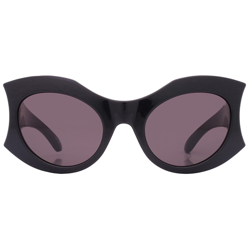 Balenciaga Grey Irregular Ladies Sunglasses BB0256S 001 56