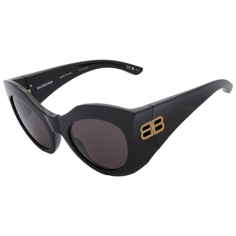 NEW BALENCIAGA SUNGLASSES BB0256S 001 WOMEN BUTTERFLY BLACK/GRAY EYEWEAR Balenciaga BB0256S 001 - Sunglasses for Woman - LookerOnline main image 3