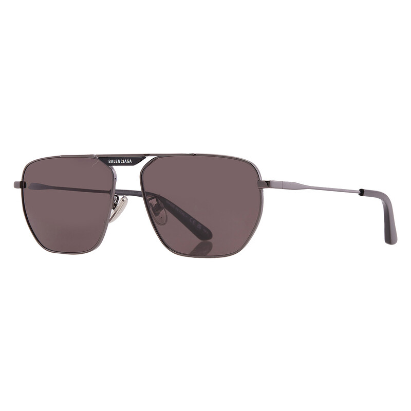 Balenciaga Grey Navigator Men's Sunglasses BB0298SA 001 61