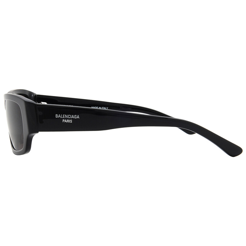 Balenciaga Grey Rectangular Men's Sunglasses BB0366S 001 58