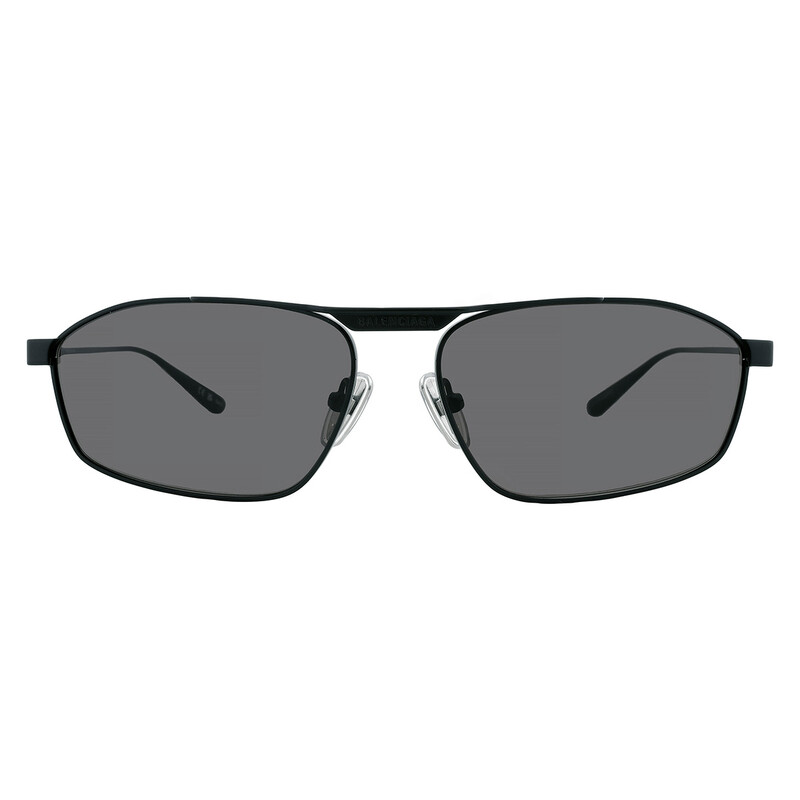 Balenciaga Grey Rectangular Men's Sunglasses BB0416S 001 63