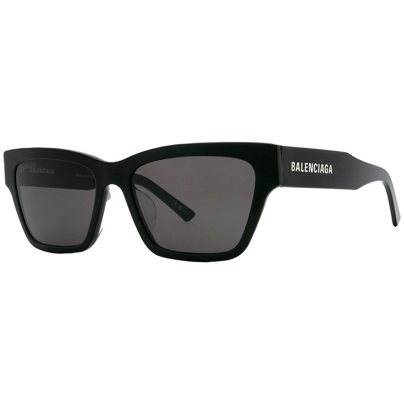 NEW BB0307SA 001 BALENCIAGA BLACK GREY SQUARE WOMEN SUNGLASSES Balenciaga Grey Square Ladies Sunglasses BB0307SA 001 56  main image 2