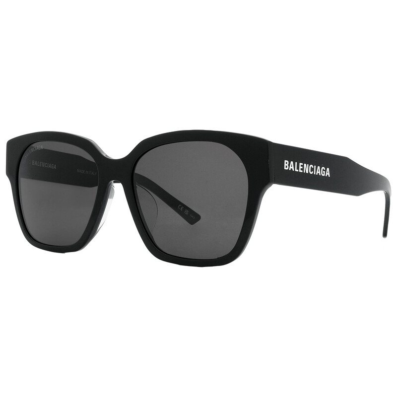 Balenciaga Grey Square Unisex Sunglasses BB0215SA 001 56