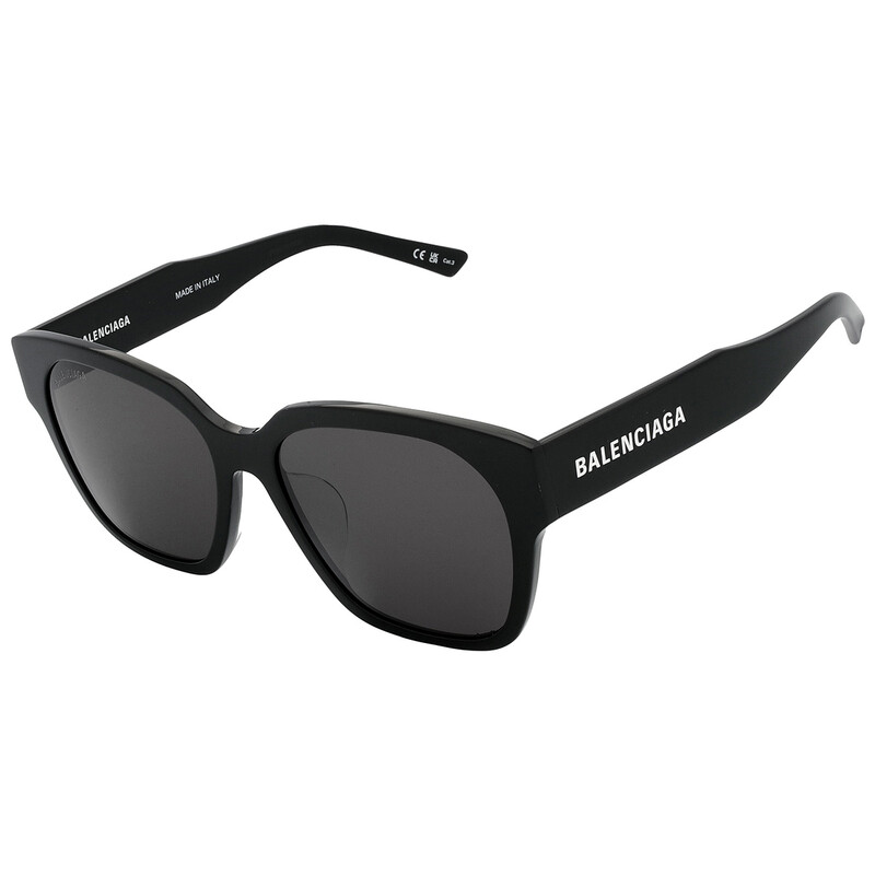 Balenciaga Grey Square Unisex Sunglasses BB0215SA 001 56