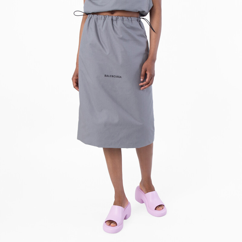 Balenciaga High Waist Shoe Bag Skirt, Size Small 809438 TRM13 9243