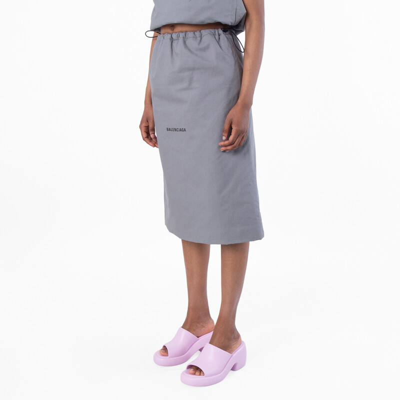 Balenciaga High Waist Shoe Bag Skirt, Size Small 809438 TRM13 9243