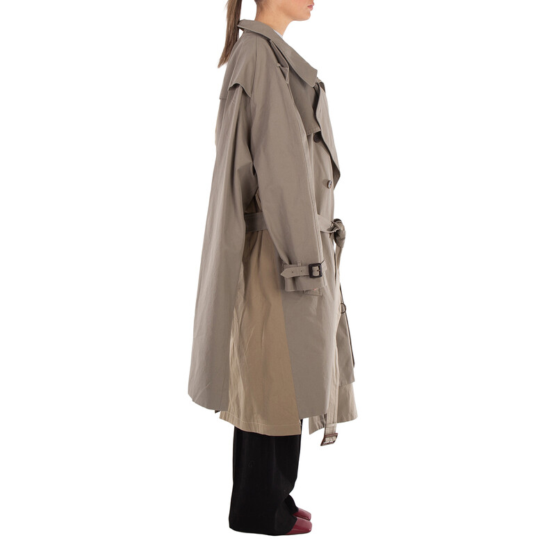 Balenciaga Ladies Beige Double Sleeve Trench Coat, Brand Size XX