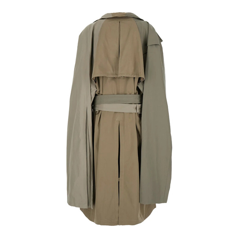Balenciaga Ladies Beige Double Sleeve Trench Coat, Brand Size XX
