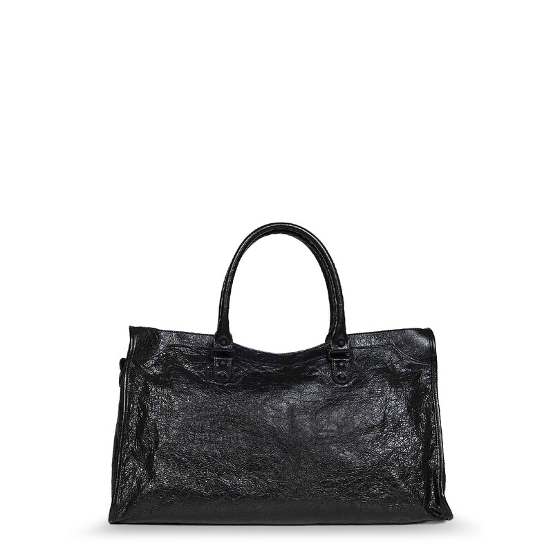 Balenciaga Le City Bag L Leather Shoulder Strap With Metal Details