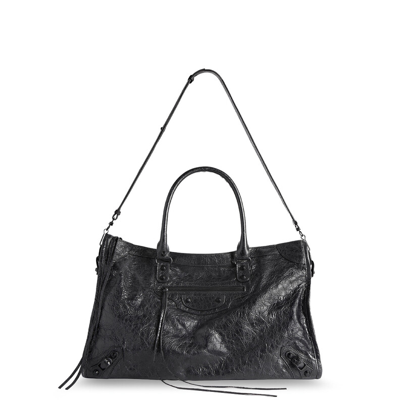 Balenciaga Le City Bag L Leather Shoulder Strap With Metal Details