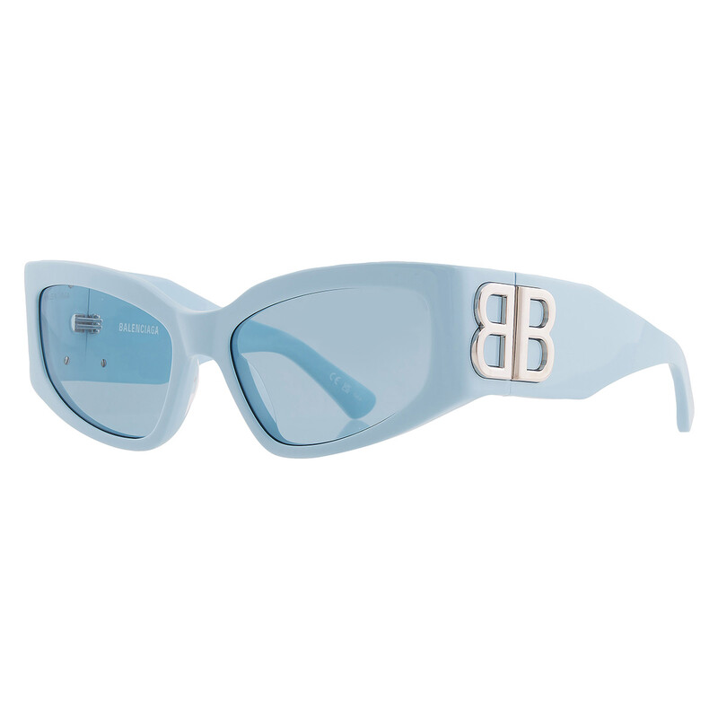 Balenciaga Light Blue Cat Eye Ladies Sunglasses BB0321S 014 57