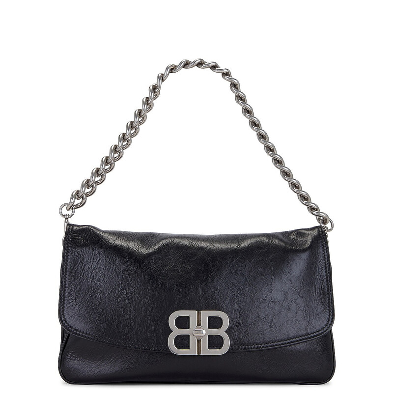 Balenciaga Medium BB Soft Flap Leather Shoulder Bag 748596 2AAI4
