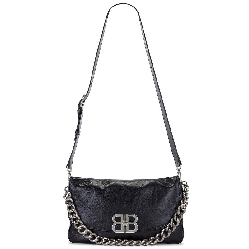 Balenciaga Medium BB Soft Flap Leather Shoulder Bag 748596 2AAI4