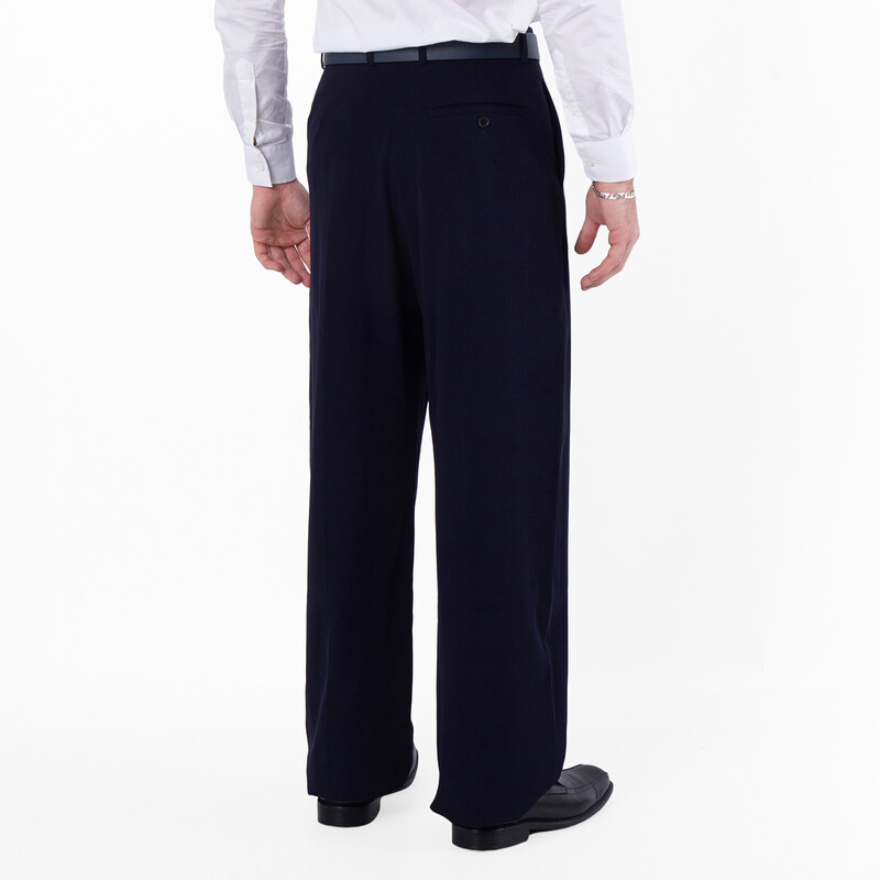 Balenciaga Men's Dark Navy Large-Fit Tailored Trousers, Brand Size