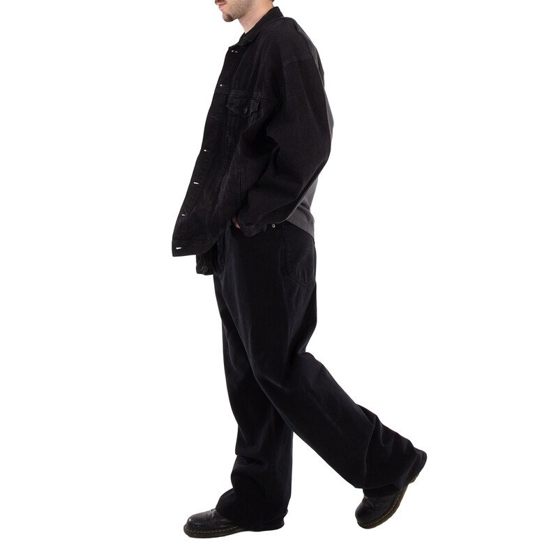 Balenciaga Men's Lightweight Black Hybrid Japanese Denim Jacket