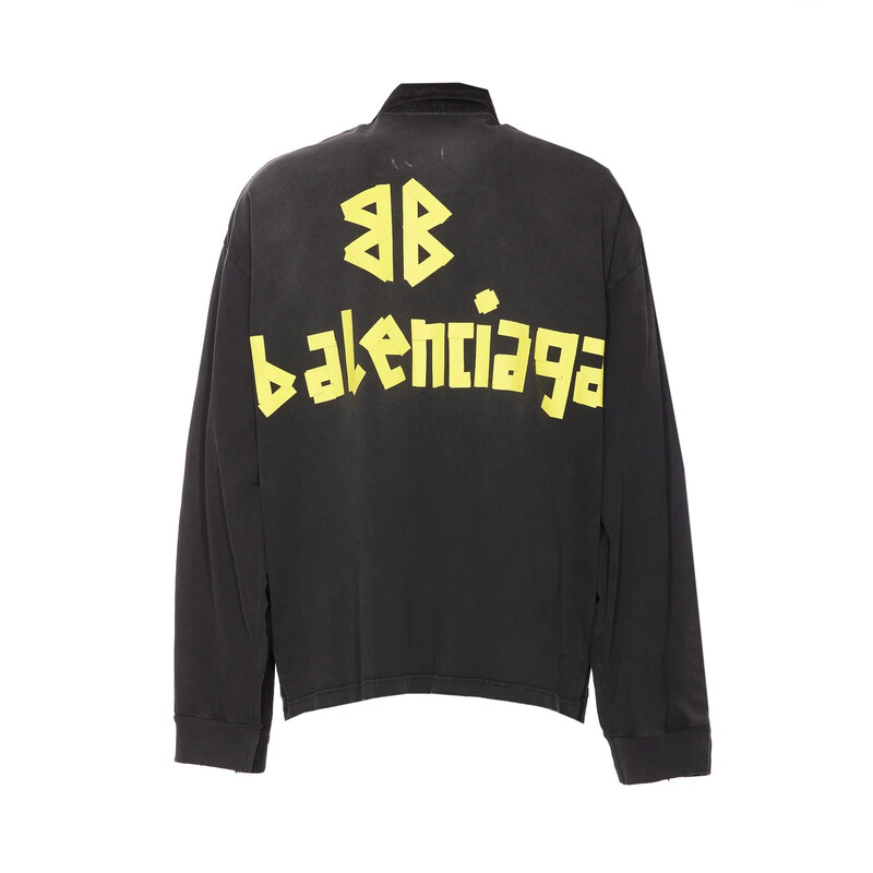 Balenciaga Men's Lightweight Black Hybrid Japanese Denim Jacket