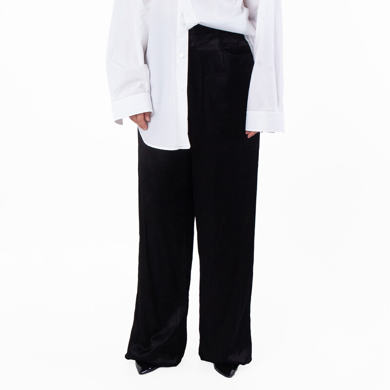 Balenciaga Mid Rise Five Pocket Satin Pants, Size Small 751502