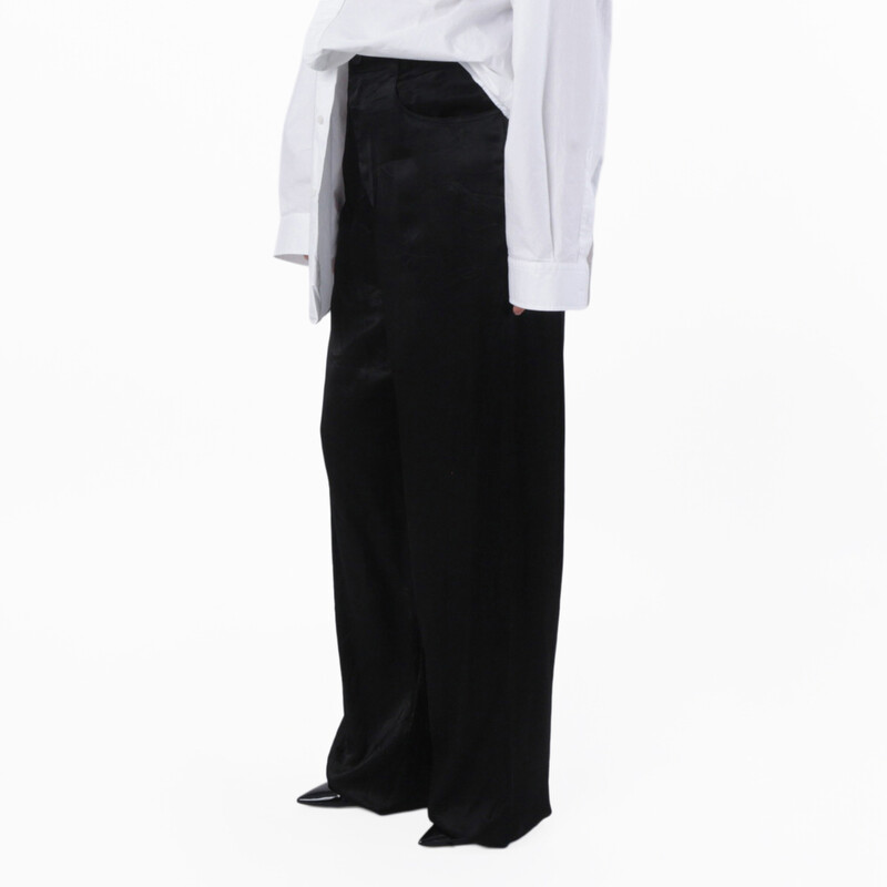 Balenciaga Mid Rise Five Pocket Satin Pants, Size Small 751502