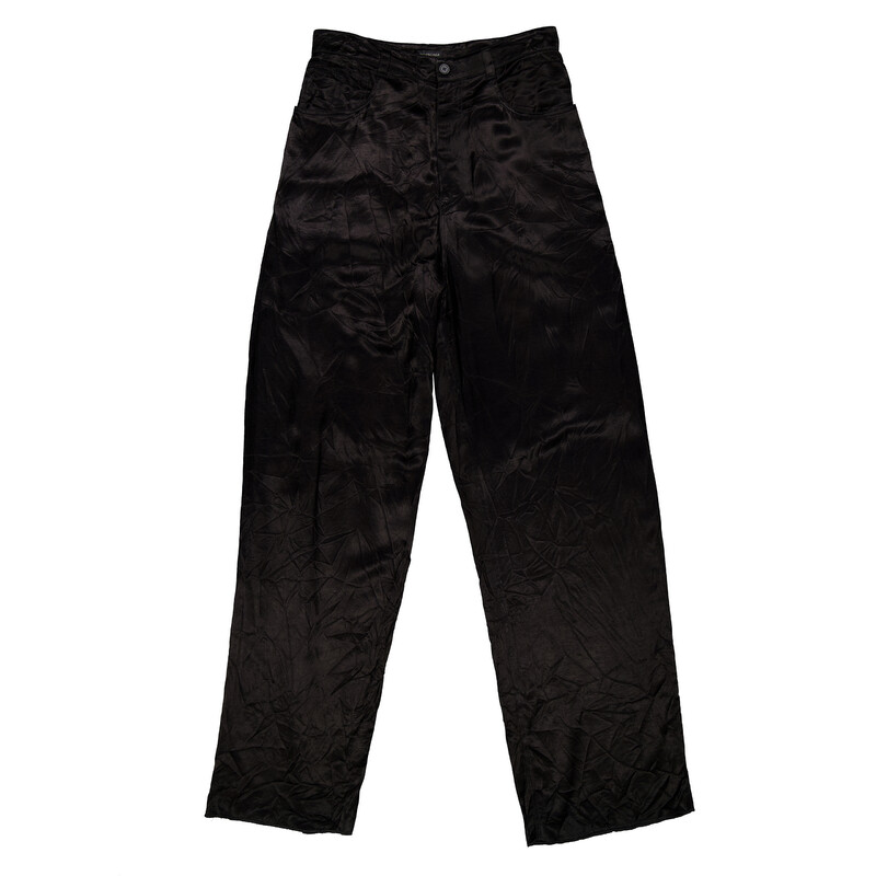 Balenciaga Mid Rise Five Pocket Satin Pants, Size Small 751502