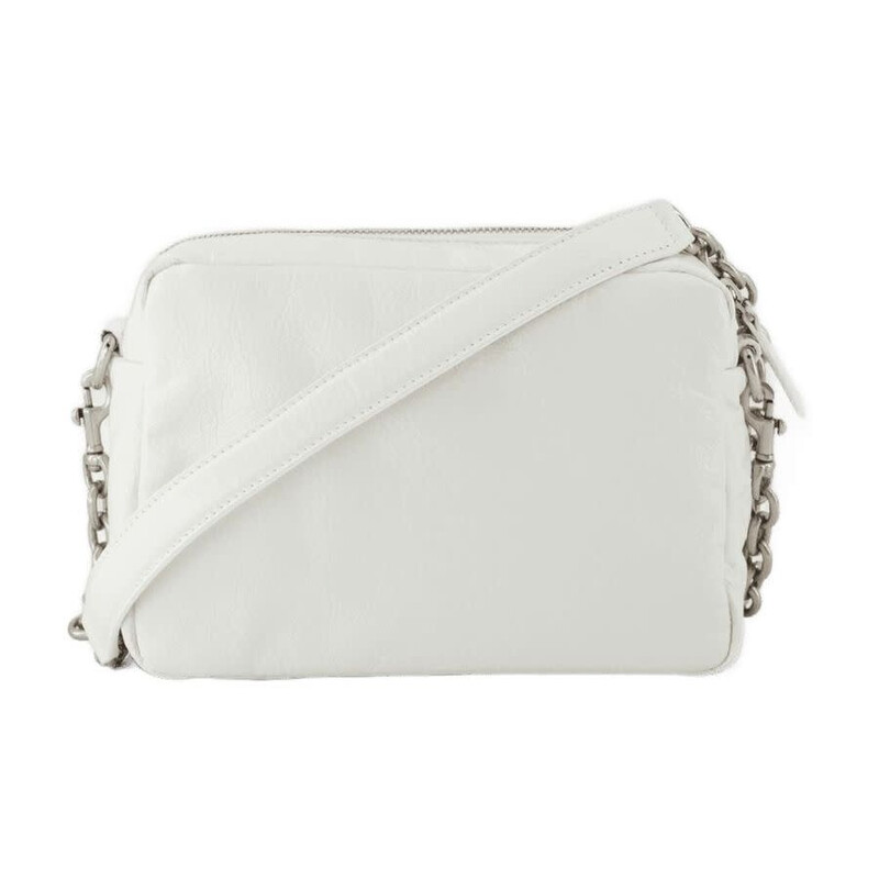 Balenciaga Monaco Xs Monochrome Camera Bag — White 806459 2AASA