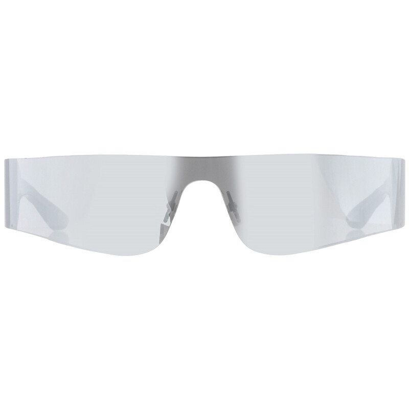 Balenciaga Silver Rectangular Unisex Sunglasses BB0041S 002 99
