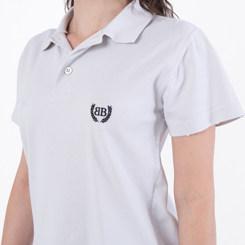 Balenciaga White Cotton Short-Sleeve Polo Shirt, Size X-Small
