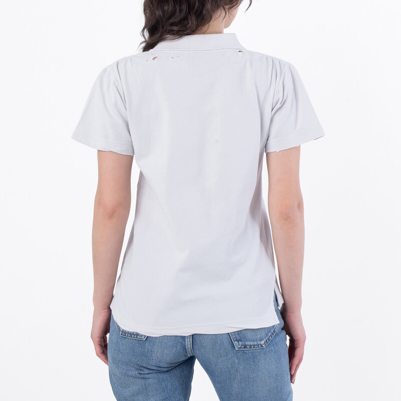 Balenciaga White Cotton Short-Sleeve Polo Shirt, Size X-Small