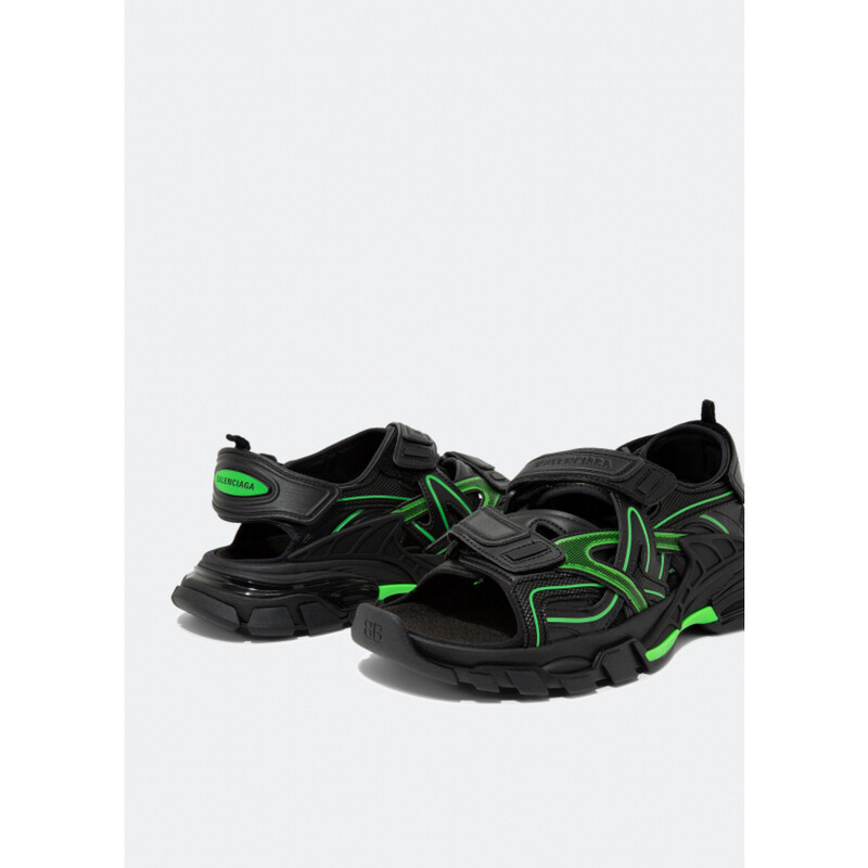 Balenciaga Track Sandal 'Black Fluo Green' 617543W3AJ11030 - Shoes