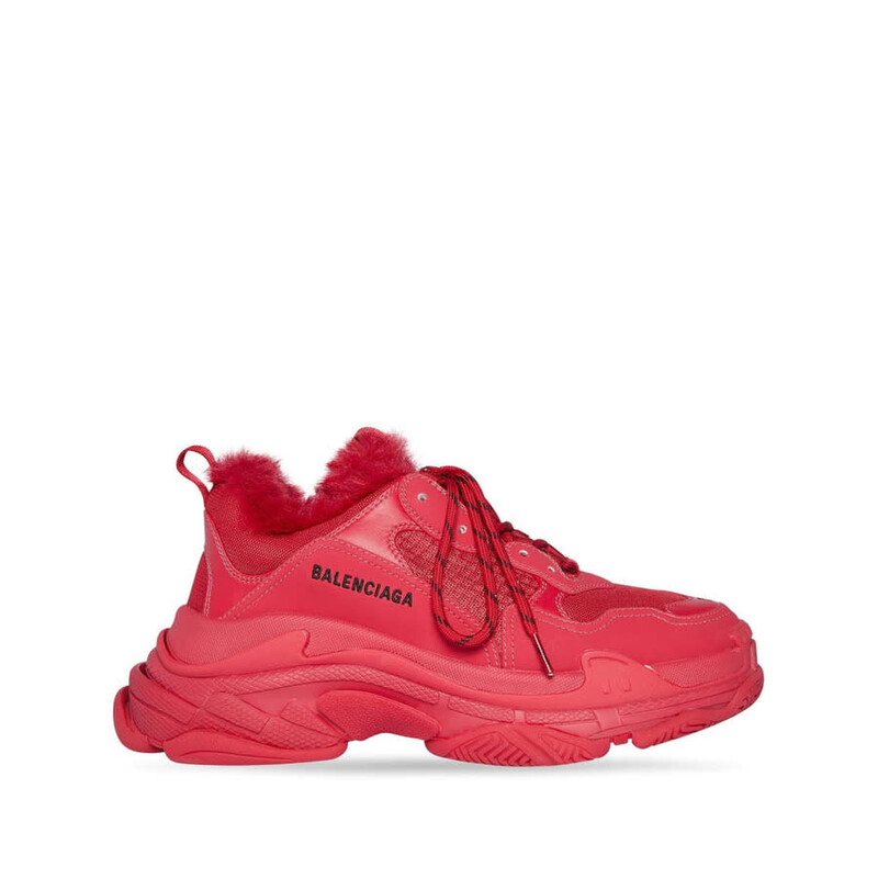 Balenciaga Triple S Fur Sneakers 668563W3CQ56800 - Shoes - Jomashop