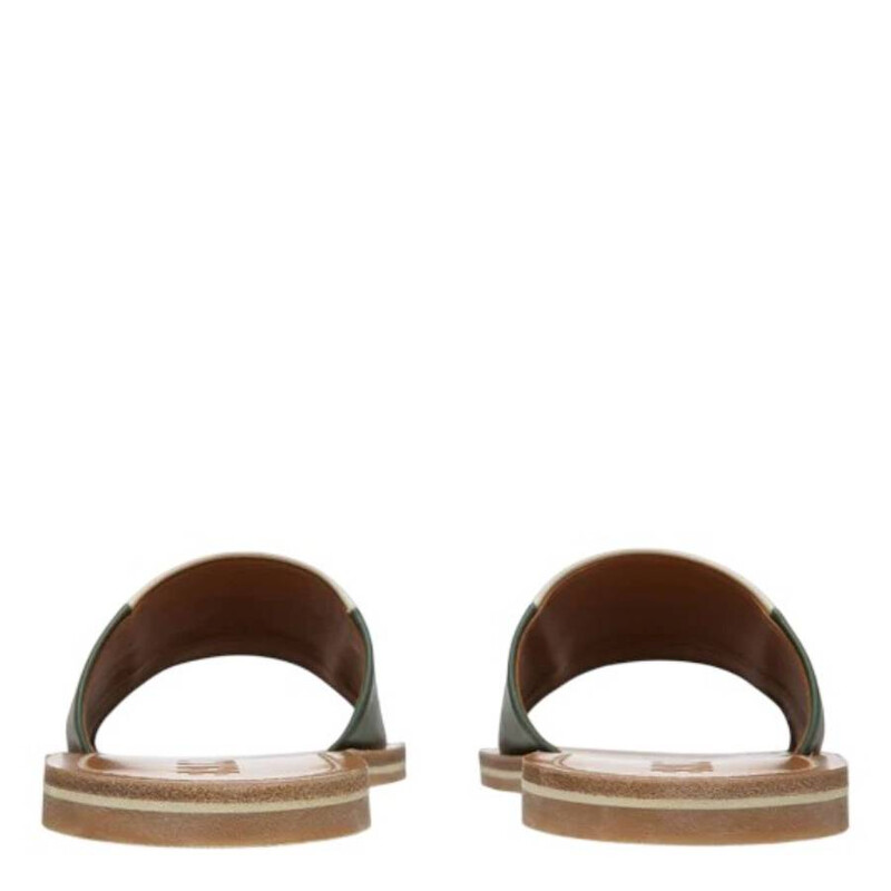 Bally Brown Men’s Two-Band Slide Sandals with Silver B Logo Bally Leather sandals for Men | Online Sale up to 75% off | Lyst main image 3